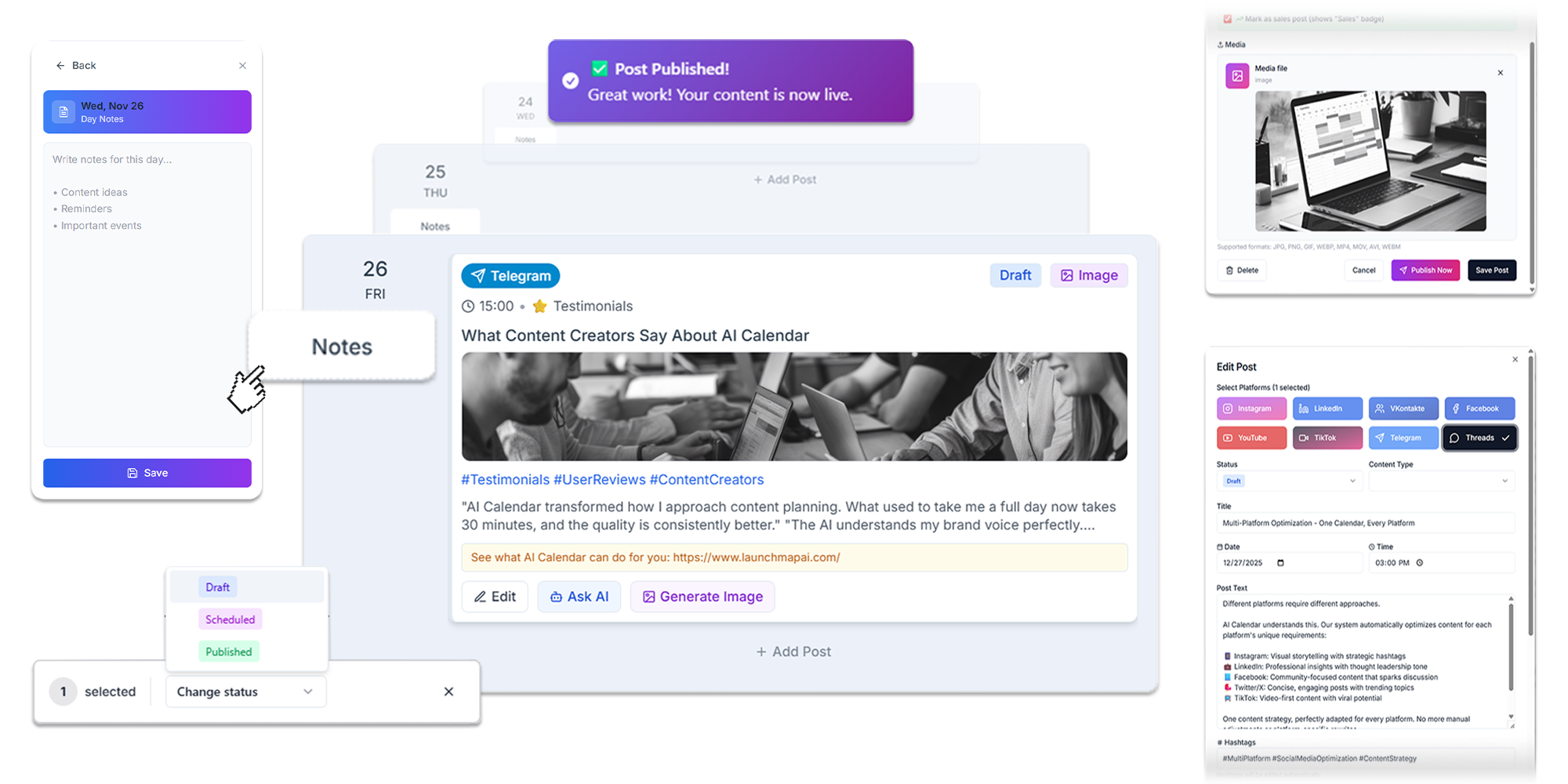 LaunchMap AI Content Calendar
